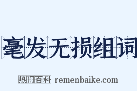 毫发无损组词是什么意思的图片